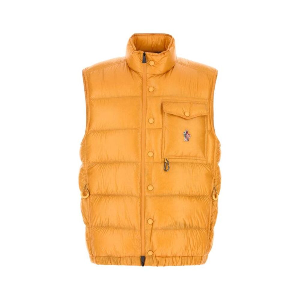 Moncler Grenoble Men Yellow Nylon Sleeveless Uychi Down Jacket